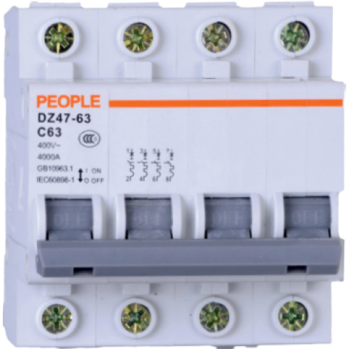 DZ47-63 Series 3 Pole Miniature Type Circuit Breaker