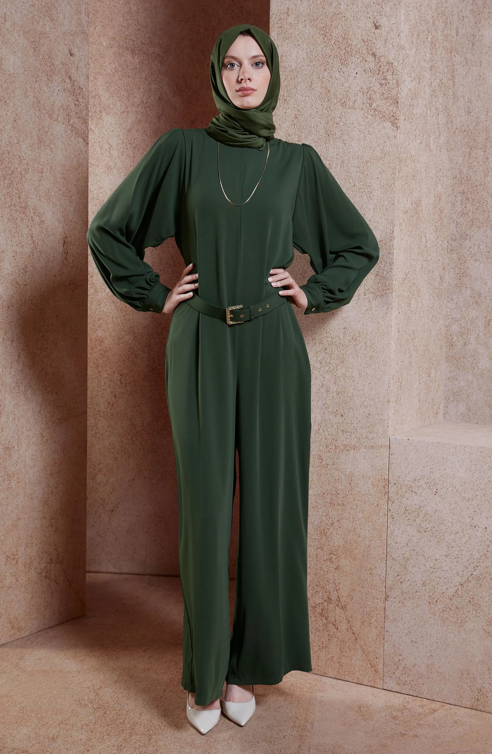 Modest dress set with head cover