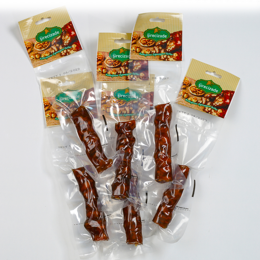 Vacuum-Packed Walnut Churchkhela (or Walnut Sausage Dessert)