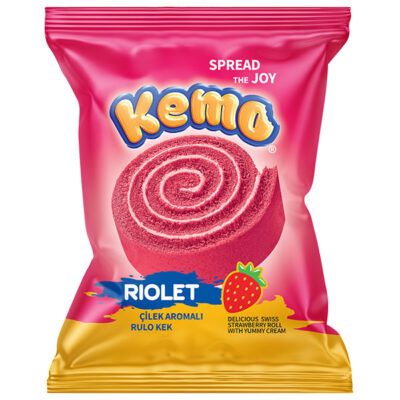 Strawberry-Flavored Swiss Roll Cake