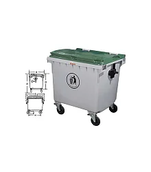plastic trash bins and waste containers