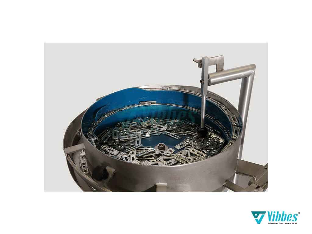 Feeder vibrator used in the window industry for arranging parts