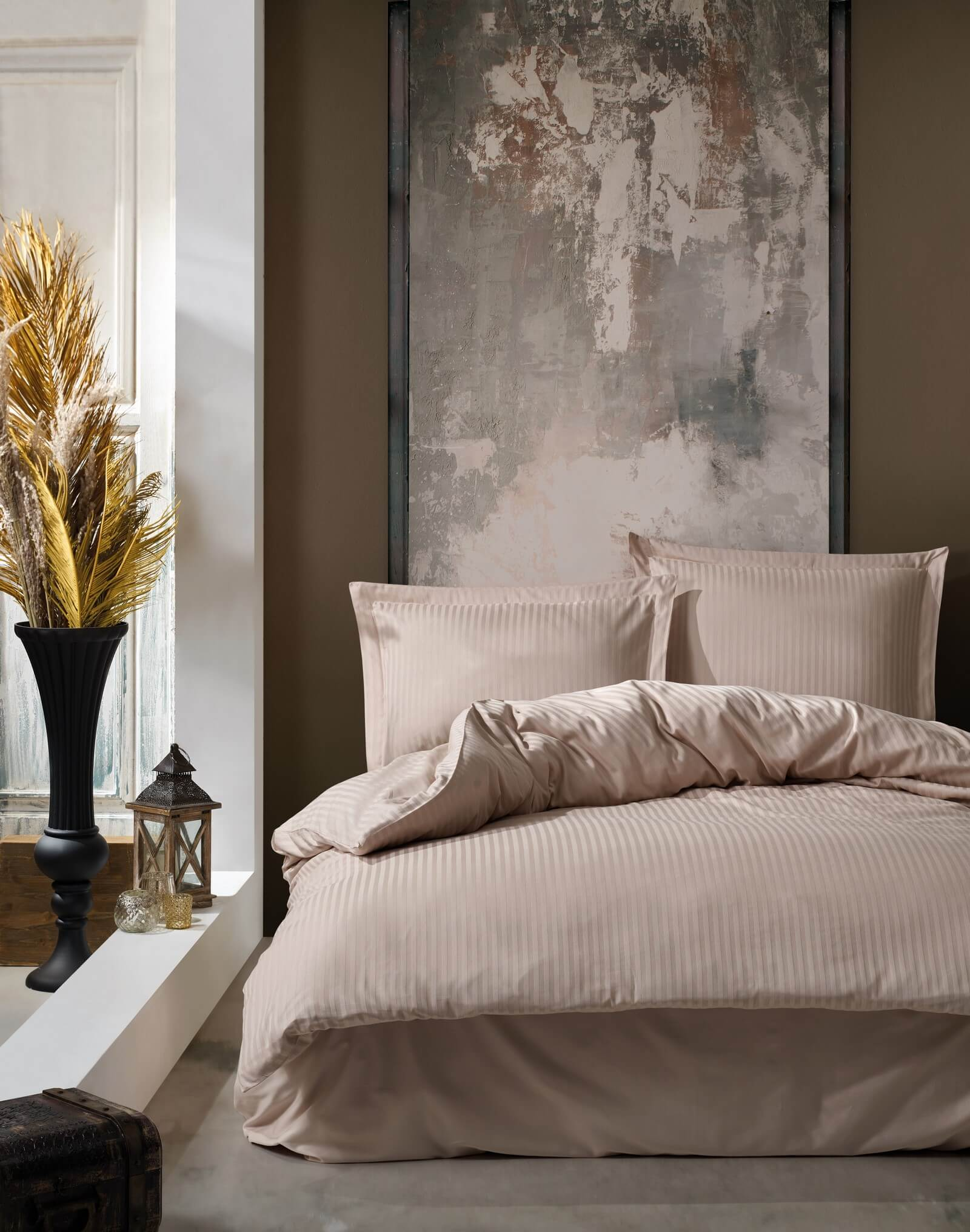 Stripe Satin Duvet Cover Set