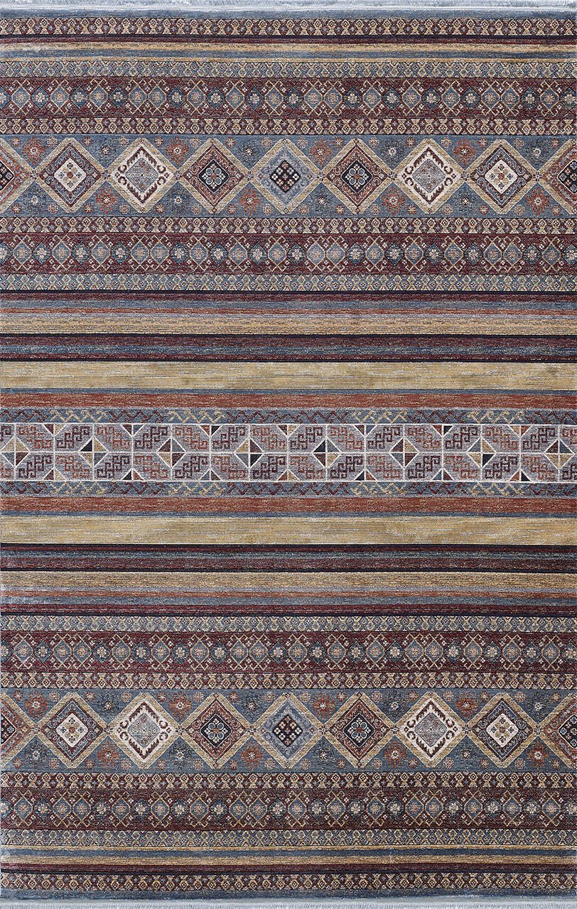 Artemis Carpet Bella - 06476E - Grey Blue Red Carpet