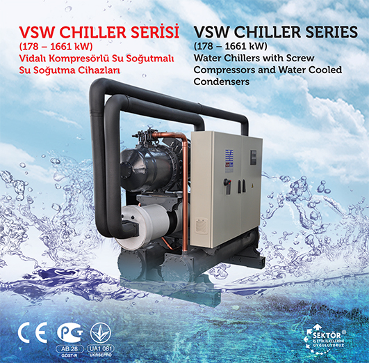 VSW Chiller Series - Water Chillers with Screw Compressors and Water Cooled Condensers