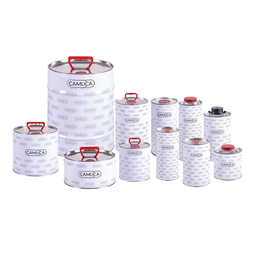 Round Metal Cans with Plastic Lids